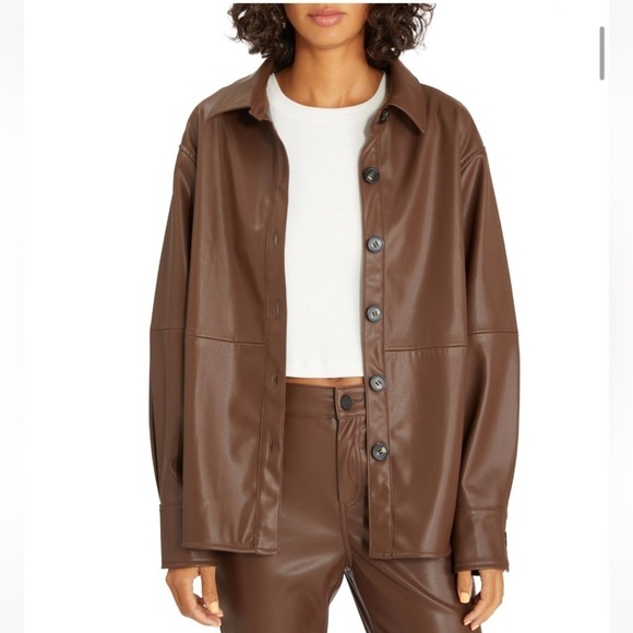Sanctuary Sancturary Faux Leather Shacket
MAHOGANY, Size Small nwt - Picture 1 of 1